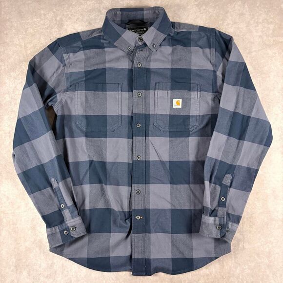 Carhartt Other - carhartt navy blue striped flannel button up